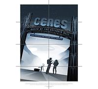 Artery8 Ceres Queen Asteroid Belt NASA Space Tours Travel XL Giant Panel Poster (8 Sections)