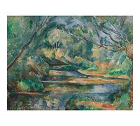 Artery8 Cezanne The Brook Landscape Premium Wall Art Canvas Print 18X24 Inch