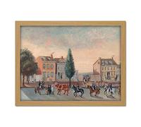 Artery8 Chappel Bull's Head Tavern Bowery New York Painting Artwork Framed Wall Art Print 18X24 Inch