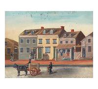 Artery8 Chappel New York Dog Killer 1870 Painting Premium Wall Art Canvas Print 18X24 Inch