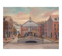 Artery8 Chappel New York Fly Market 1870 Painting Large Wall Art Poster Print Thick Paper 18X24 Inch