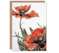 Artery8 Charles Demuth Art Card Red Poppies Floral Painting
