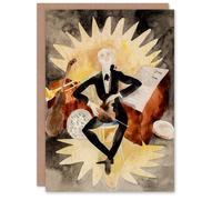 Artery8 Charles Demuth Art Card String Musician Portrait
