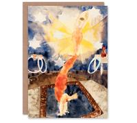 Artery8 Charles Demuth Art Card Two Acrobats in Red Tights