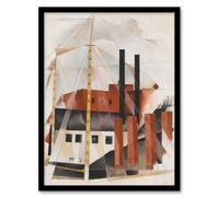 Artery8 Charles Demuth Framed Wall Art Piano Movers Holiday Cubist Painting - A4 Size