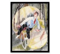 Artery8 Charles Demuth Framed Wall Art Print In Vaudeville The Bicycle Rider - A4 Size