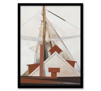 Artery8 Charles Demuth Framed Wall Art Print Sailboat Masts Cubist Painting - A3 Size