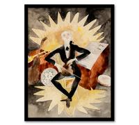 Artery8 Charles Demuth Framed Wall Art Print String Musician Portrait - A4 Size