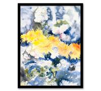 Artery8 Charles Demuth Framed Wall Art Yellow & Blue Floral Watercolour | Size: A3 Artery8 Multicolor A3