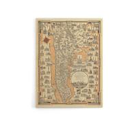 Artery8 Chase 1939 Pictorial Map Manhattan & Bronx Canvas Wall Art Print | Size: W24" x H32" Artery8 Multicolor W24" x H32"