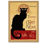 Artery8 Chat Noir Rodolphe Salis Paris France Vintage Artwork Framed A3 Wall Art Print