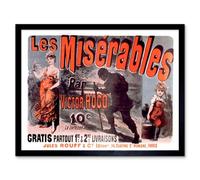 Artery8 Cheret Hugo Les Miserables Cosette Advert 12X16" Framed Wall Art Print