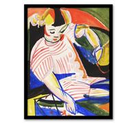 Artery8 Child Colourful Painting Henry Lyman Sayen Framed Wall Art Print 12X16"