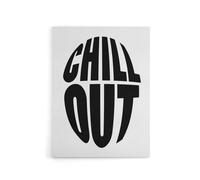 Artery8 Chill Out Fun Bold Simple Typography Design Canvas Wall Art Print in White | Size: W24" x H32" Artery8 White W24" x H32"