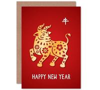 Artery8 Chinese New Year Lunar New Year Of The Ox Happy New Year Greetings Card