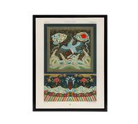Artery8 Chinese Patterns with Birds Racinet Black Framed Canvas Wall Art | Size: W18" x H24" Artery8 Multicolor W18" x H24"