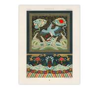 Artery8 Chinese Patterns with Birds Racinet Vintage Wall Art Print Poster | Size: W18" x H24" Artery8 Multicolor W18" x H24"