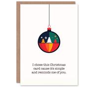 Artery8 Chose Cause It's Simple Reminds Me Of You Funny Christmas Card Artery8 Multicolor