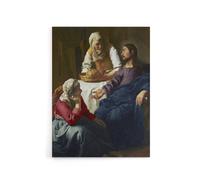 Artery8 Christ in the House of Martha & Mary Vermeer Canvas Wall Art | Size: W18" x H24" Artery8 Multicolor W18" x H24"