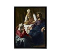 Artery8 Christ in the House of Martha & Mary Vermeer Framed Canvas Wall Art | Size: W18" x H24" Artery8 Multicolor W18" x H24"