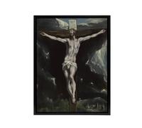 Artery8 Christ on the Cross Cropped Oil Painting El Greco Framed Canvas Art | Size: W18" x H24" Artery8 Multicolor W18" x H24"
