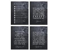 Artery8 Christian Bible Verses The Ten Commandments Unframed Poster Art Print Mixed Pack of 4 A4