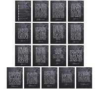 Artery8 Christian Holy Bible Scripture Verses Spiritual Unframed Poster Art Print Mixed Pack of 17 A4