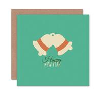 Artery8 Christmas Bells Green New Year Card Artery8 Multicolor