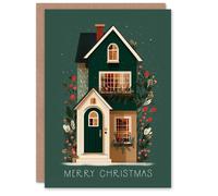 Artery8 Christmas Card Festive House Cozy Colour Palette Deep Green