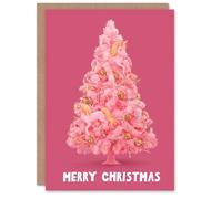 Artery8 Christmas Card Pink Pony and Candy Cane Tree Decorations