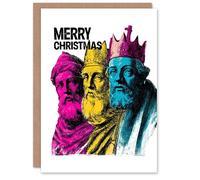 Artery8 Christmas Card Three Wise Men Magi Kings CMYK Pop Art Style