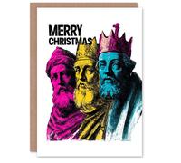 Artery8 Christmas Card Three Wise Men Magi Kings CMYK Pop Art Style