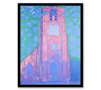 Artery8 Church Tower Domburg Framed Wall Art Print A4 Artwork By Mondrian : Cubist Composition Enhancing Minimalist Living Room With Architectural Calm