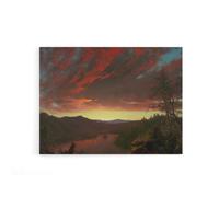 Artery8 Church Twilight In The Wilderness Canvas Wall Art Print in Brown | Size: W24" x H32" Artery8 Brown W24" x H32"