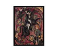 Artery8 Circus Rider Castanets Dancers Kirchner Black Framed Canvas Wall Art in Red | Size: W12" x H16" Artery8 Red W12" x H16"