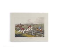 Artery8 Clark Fox Hunting Horse Hounds Canvas Wall Art Print | Size: W24" x H32" Artery8 Multicolor W24" x H32"