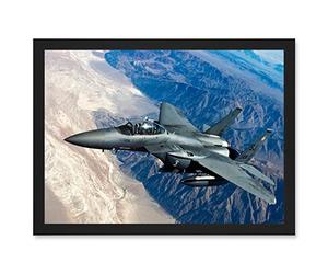 Artery8 Clashman Military US Airforce F-15 Strike Eagle Fighter Photo Artwork Framed A3 Wall Art Print
