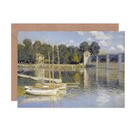 Artery8 Claude Monet The Argenteuil Bridge Fine Art Greeting Card Plus Envelope Blank Inside