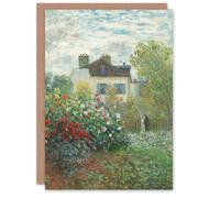 Artery8 Claude Monet Art Card Corner of the Garden with Dahlias
