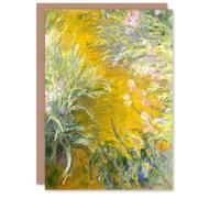 Artery8 Claude Monet Art Card Garden Path Through the Irises