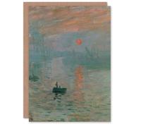 Artery8 Claude Monet Art Card Impression Sunrise Seascape