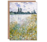 Artery8 Claude Monet Art Card Island with Flowers near Vetheuil