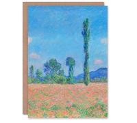 Artery8 Claude Monet Art Card Poppy Field in Giverny Landscape