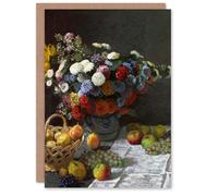 Artery8 Claude Monet Art Card Still Life with Flowers and Fruit