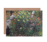 Artery8 Claude Monet Flowers Blank Art Card Artery8 Multicolor