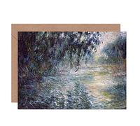 Artery8 Claude Monet Morning On The Seine Fine Art Greeting Card Plus Envelope Blank Inside