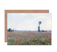 Artery8 Claude Monet Poppy Field Fine Art Greeting Card Plus Envelope Blank Inside