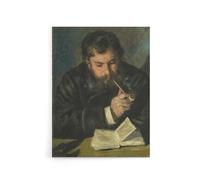Artery8 Claude Monet Portrait Canvas Wall Art Print 18X24 Artwork By Renoir : Historic Portrait Artwork Suited For Hallway Or Study Offering Depth Dignity And Classical Tone