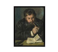 Artery8 Claude Monet Portrait Renoir Vintage Black Framed Canvas Wall Art | Size: W18" x H24" Artery8 Multicolor W18" x H24"
