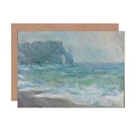 Artery8 Claude Monet Regnvaer Normandy Coastal Landscape Greeting Card Artery8 Multicolor